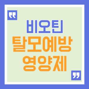 탈모 예방 영양제 추천, 비오틴 효능과 선택 기준 총정리 12 탈모예방영양제 비오틴 효능